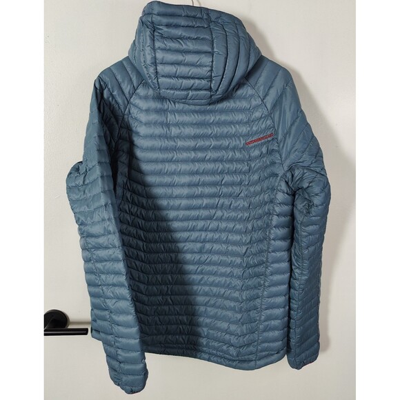 Outdoor Research Mens Large Verismo Hooded Down Jacket Blue Full Zip (Read Desc) - Picture 2 of 8